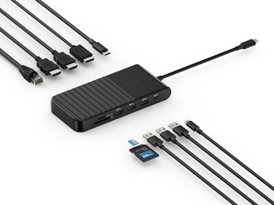 Kensington UH1510P EQ USB-C 5Gbps Triple Video Driverless Mobile Dock-85W Pass-Through Power-DP HDMI (K34040WW)