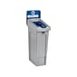 Rubbermaid Slim Jim Single-Stream Recycling Station, 23 Gallon, Gray/Blue (2185055)