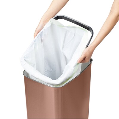 NineStars Stainless Steel Indoor Automatic Sensor Trash Can, 13.2 Gallons, Gold (DZT-50-28GD)