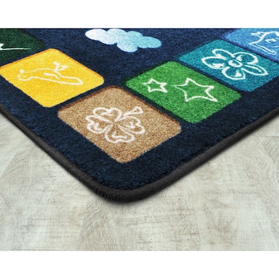 Joy Carpets One World Nylon 54 x 78 Machine Tufted Rug, Neutrals (1745C-01)
