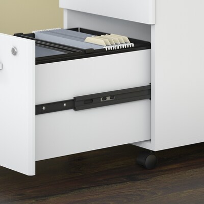Bush Business Furniture Studio C 3-Drawer Mobile Vertical File Cabinet, Letter/Legal Size, Lockable, White (SCF216WHSU)