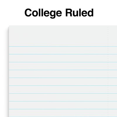 Quill Brand® Premium 1-Subject Notebook, 3.5" x 5.5", College Ruled, 200 Sheets, Blue (TR58289)