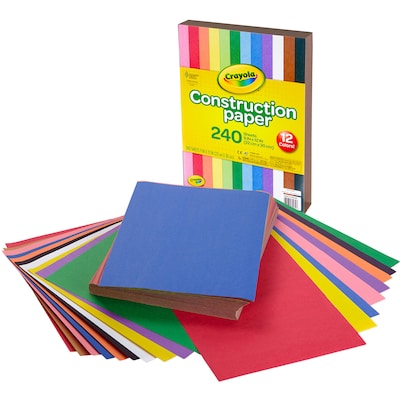 Crayola 9 x 12 Construction Paper, Assorted Colors, 240 Sheets/Pack, 3 Packs/Bundle (BIN993200-3)
