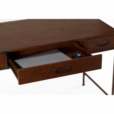 kathy ireland® Home by Bush Furniture Ironworks 48W Writing Desk, Coastal Cherry (KI50201-03)