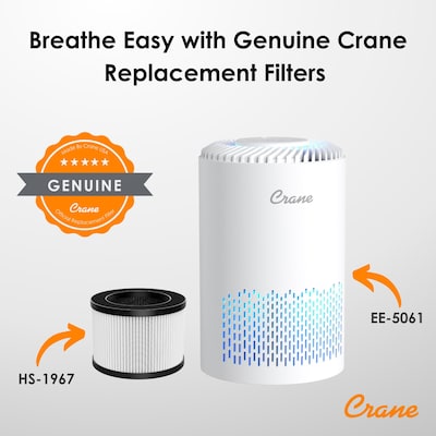 Crane HS-1967 HEPA Air Purifier Filter, 3.67 x 5.1