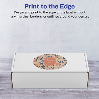 Avery Laser/Inkjet Decorative Edge Multipurpose Labels, 2" x 3", Kraft Brown, 800 Labels/Box ( 94060)