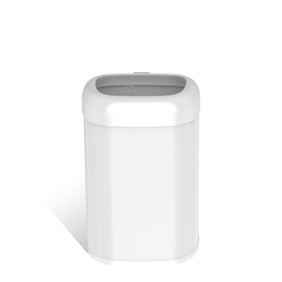 Nine Stars Stainless Steel Open Top Trash Can, 21.1 Gallon, White (OTT-80-4WH)
