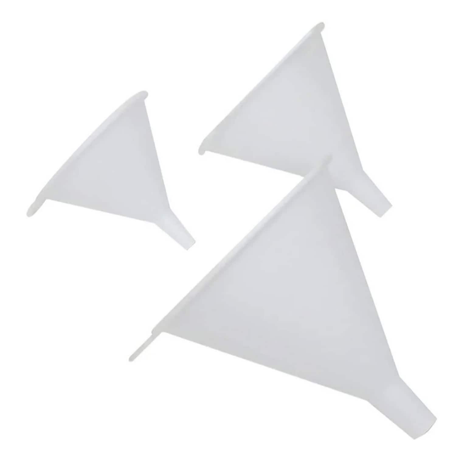 Better Houseware Set of 3 Funnels, White (BTH1007)