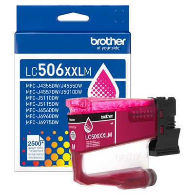 Brother LC506XXL Magenta Super High Yield Ink Cartridge, Prints Up to 2,500 Pages (LC506XXLMS)