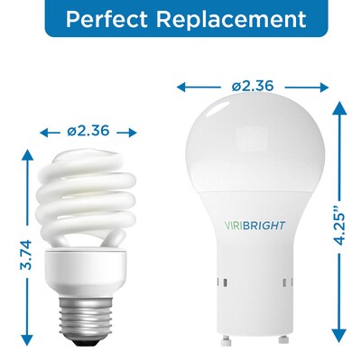 Viribright 9.5 Watts Cool White LED Household Bulb, 12/Box (640556-12)
