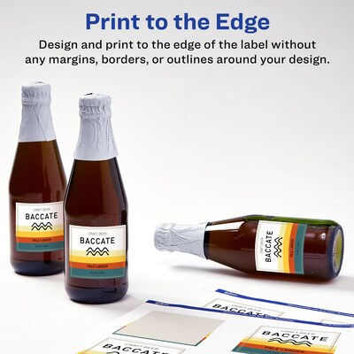 Avery Laser/Inkjet Square Labels, 3" x 3", White, 60 Labels/Pack (94101)