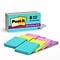 Post-it Super Sticky Notes, Supernova Neons Collection, 1 7/8 x 1 7/8, 90 Sheet/Pad, 8 Pads/Pack (