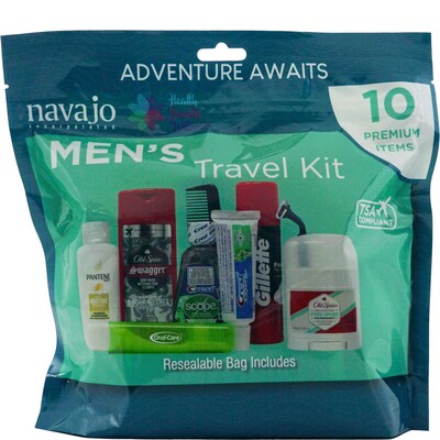 Handy Solutions Men's Zippable Travel Kit, 5 Kits/Traypack, 2 Traypacks/Carton
