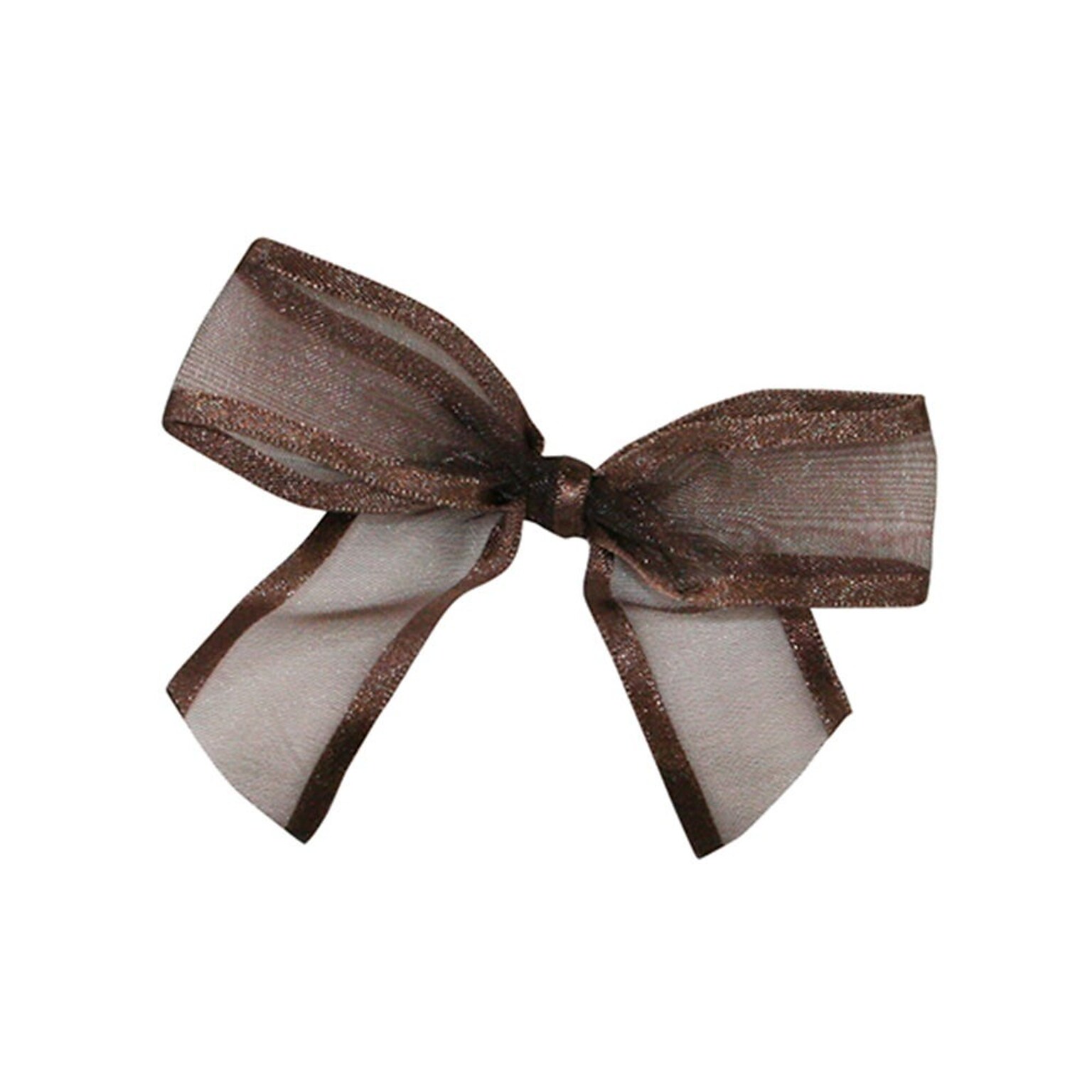 JAM Paper Sheer Satin Bows, Chocolate Brown Sheer, 100/Pack (52640349167)