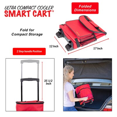 Dbest Ultra Compact Cooler Smart Cart, Red (01-566)