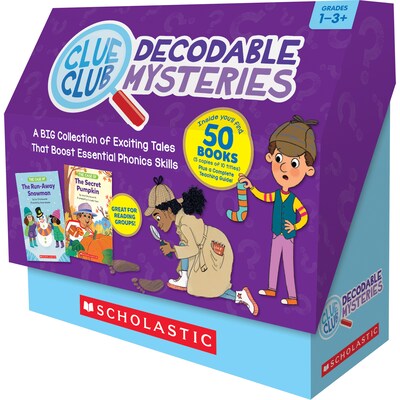 Scholastic Teaching Solutions Clue Club Decodable Mysteries Boxed Set, 50/Set (SC-9781546108191)