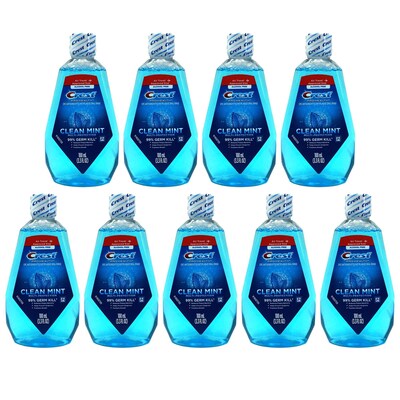 Crest Pro Health Mouthwash Clean Mint Rinse, 3.3 oz Bottle, 9 Bottles/Bag, 12 Bags/Carton