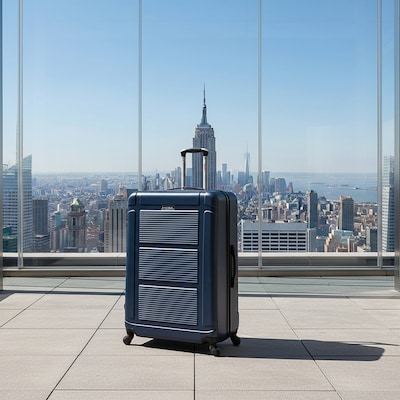 InUSA Pilot 33.27 Hardside Suitcase, 4-Wheeled Spinner, TSA Checkpoint Friendly, Blue (IUPIL00XL-BLU)