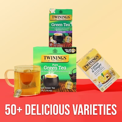 Twinings Green Tea Bags, 50/Box (F05789)