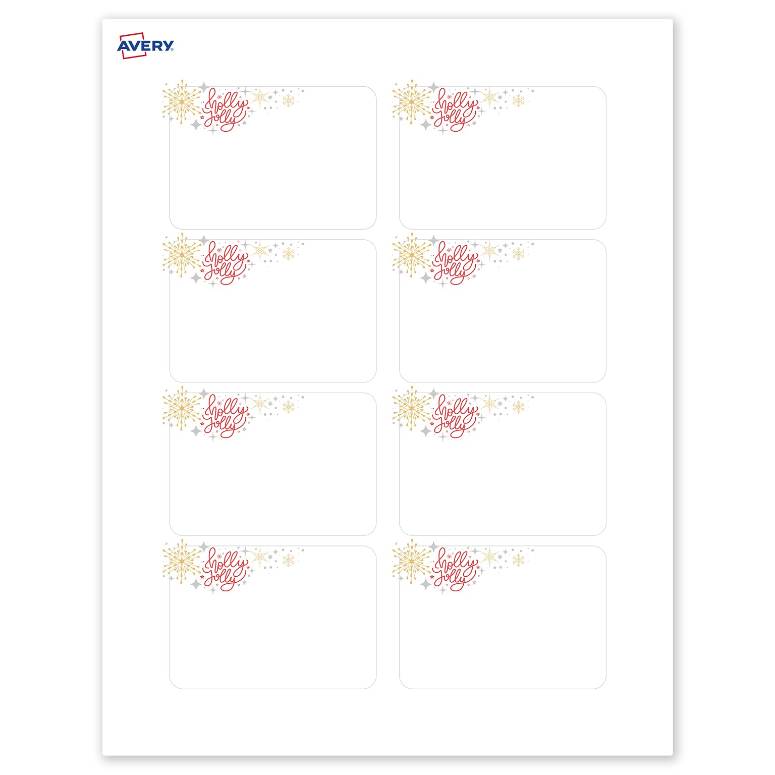 Avery Rectangle Multipurpose Labels, 2-1/3 x 3-3/8, White, 80/Pack (19479370425)
