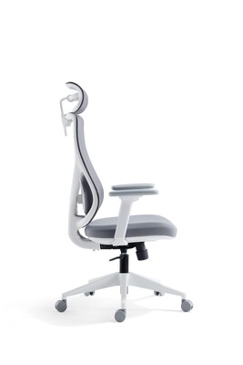 Raynor Group Torque Ergonomic Fabric/Mesh Swivel Manager Chair, Grey/White (TORQUE-WF-GRY )
