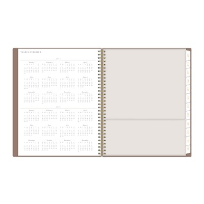 2027 Blue Sky Blue Sky Life Note-It 8.5" x 11" Calendar Year Weekly & Monthly Planner, Plastic Cover, Solid Latte (157431-27)