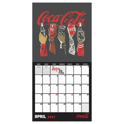 2027 TF Publishing Coke: Classic 12" x 12" Monthly Wall Calendar, Multicolored (27-1105)