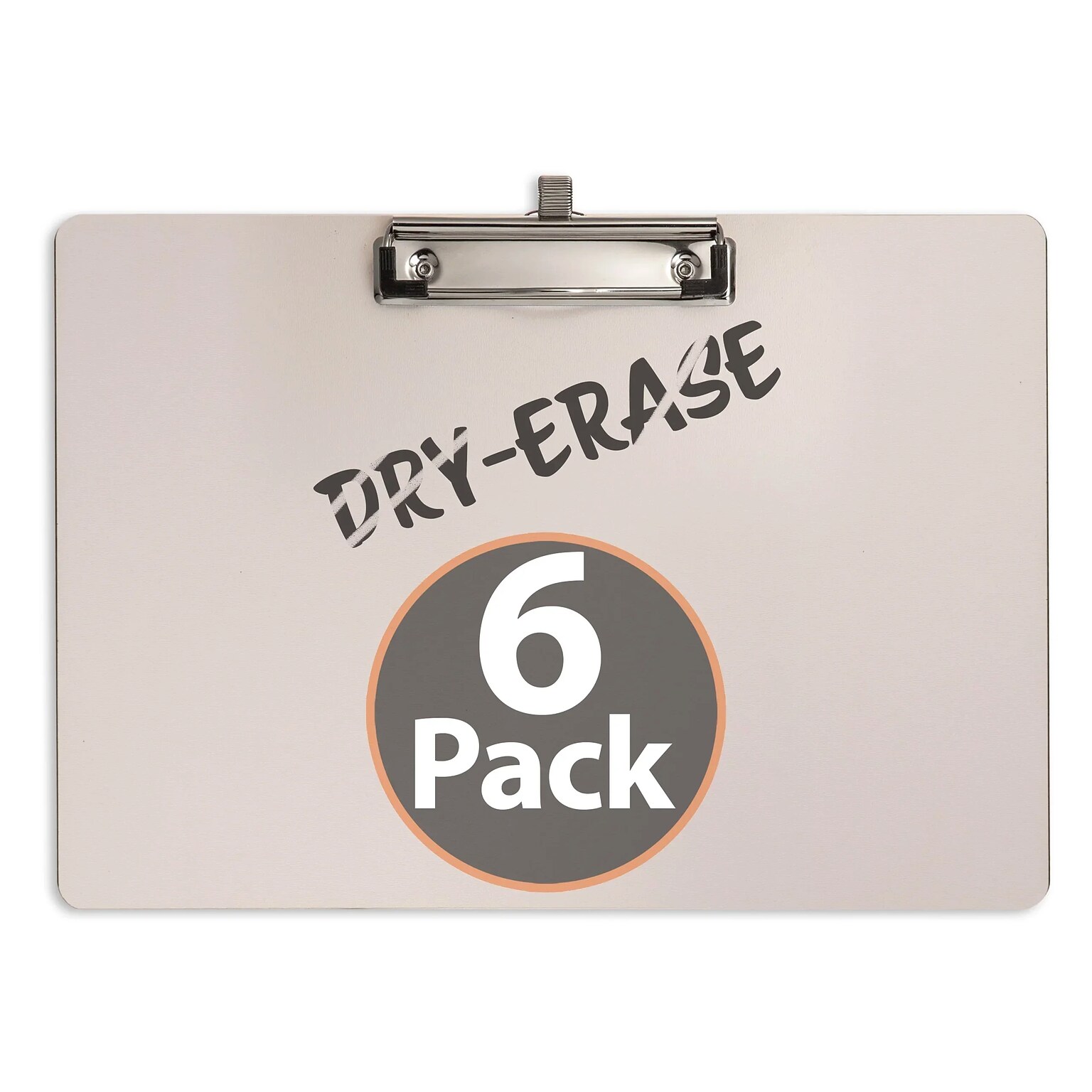 Officemate Dry Erase Clipboard, Side Clip with Pen Holder, 6pk (83166)