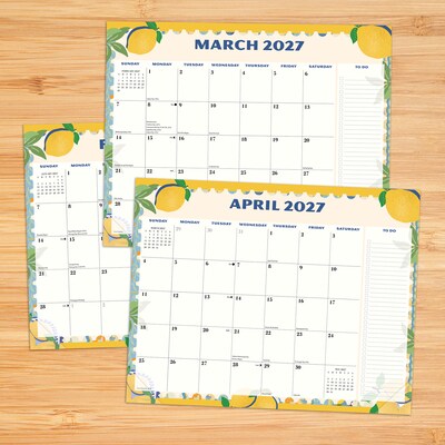 2027 Willow Creek Mediterranean Moments 14.25 x 11.25 Monthly Desk or Wall Calendar, Assorted Colors (64832)