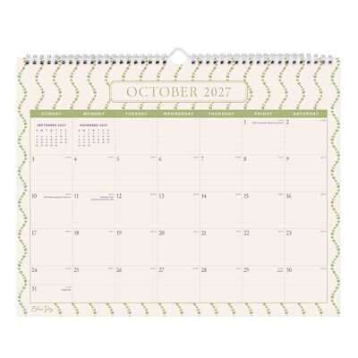2027 Blue Sky 15" x 12" Monthly Wall Calendar, Lilac (160291)