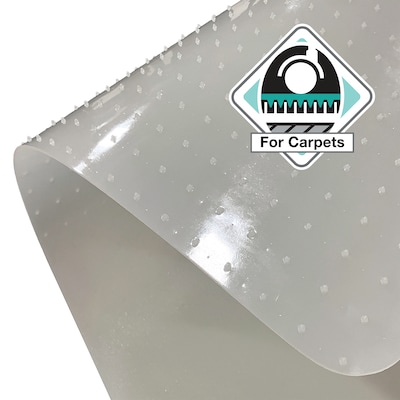Floortex Computex Advantagemat Carpet Chair Mat, 48" x 60", Medium-Pile, Clear (3115226EV)