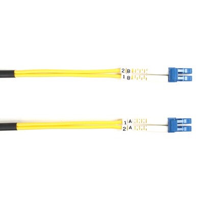 Black Box Connect 3.2 ft LC to LC Cable, Male to Male, Yellow (FOSM-001M-LCLC)