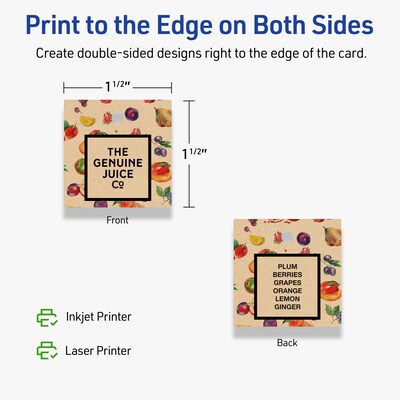 Avery 1-1/2" x 1-1/2"  Blank Price & Merchandise Tags, Kraft Brown, 200/Carton (95287-KMT10)