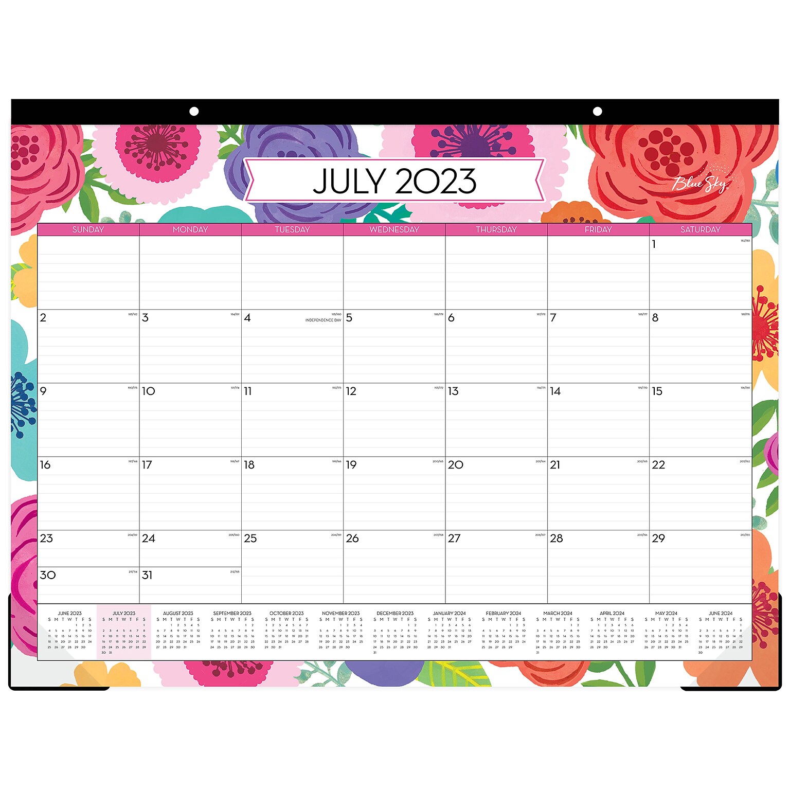2023-2024 Blue Sky Mahalo 22 x 17 Academic Monthly Desk Pad Calendar, Multicolor (100157-A24)
