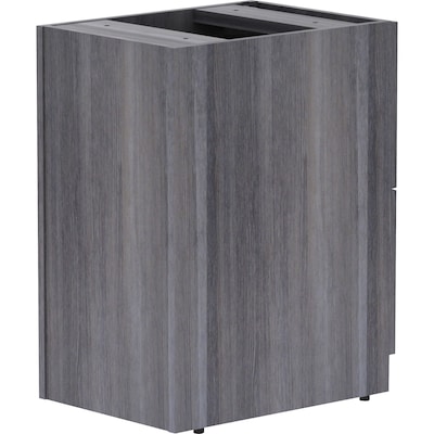 Lorell Essentials Series File/File Fixed File Cabinet, Letter/Legal Size, Weathered Charcoal, (LLR69559)