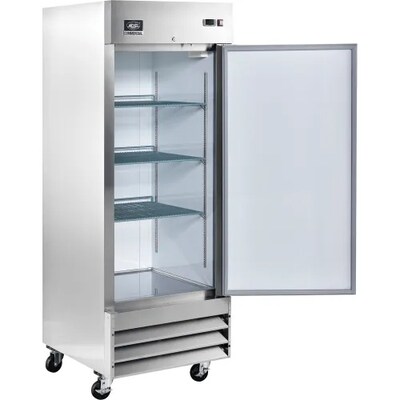 Global Industrial Nexel Reach-In Freezer, 1 Solid Door, 23 Cu. Ft., Stainless Steel (243009)