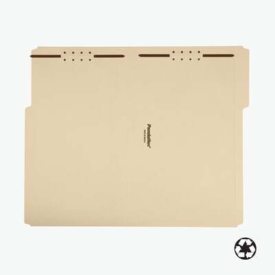 Pendaflex 100% Recycled Reinforced File Folder, 1/3-Cut Tab, Legal Size, Paper Stock, Manila, 50/Box (29537R)