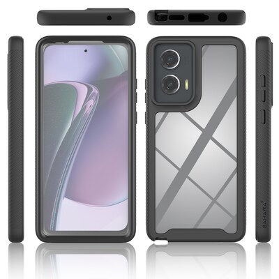 SaharaCase Raider Series Rugged Case for Motorola G Stylus 5G, Shock Absorbing, Black (CP00577)