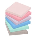 Post-it Super Sticky Notes, 3 x 3, Wanderlust Pastels Collection, 70 Sheet/Pad, 6 Pads/Pack (6546S