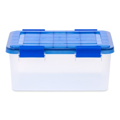 Iris 19 Quart Element Resistant Ultimate Clear Latching Plastic Storage Bin, Clear, 5/Pack (500137)