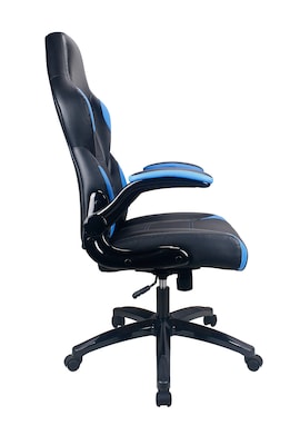 Raynor Group Playr Polyurethane Gaming Chair, Black/Blue (G-GAMEBSC-BLU)