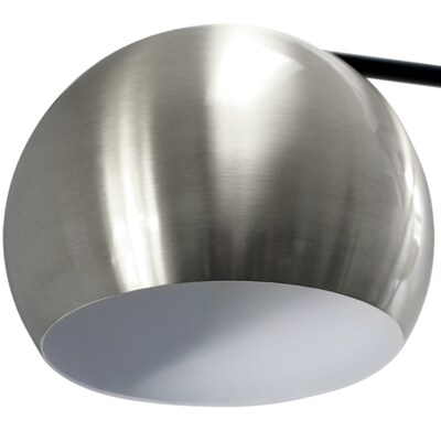 Lalia Home Black Matte Swivel Floor Lamp with Inner White Dome Shade (LHF-5015-BN)