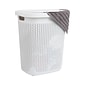 Mind Reader Plastic Laundry Hamper with Lid, White (50HAMP-WHT)