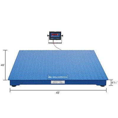 Global Industrial NTEP Pallet Scale w/ LED Indicator, 4'x4', 10,000 lb. x 2 lb. (412227)