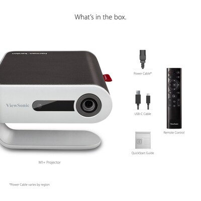 ViewSonic Portable M1+ Wireless DLP LED Projector, Gray
