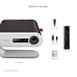 ViewSonic Portable LED Projector with Harman Kardon Bluetooth Speakers, USB-C, Wi-Fi, Gray (M1+)