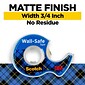 Scotch® Wall-Safe Tape, 3/4" x 18.05 yds., 4 Rolls/Pack (4183)