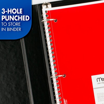 Mead 5-Subject Notebook, 8.5" x 11", College Ruled, 200 Sheets, Assorted Colors (06780)