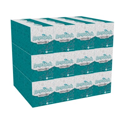 Angel Soft Professional Series Standard Facial Tissues, 2-Ply, 96 Sheets/Box, 36 Boxes/Pack (46580)