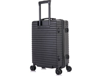 DUKAP Tour 20" Hardside Carry-On Suitcase, 4-Wheeled Spinner, TSA Checkpoint Friendly, Black (DKTOU00S-BLK)